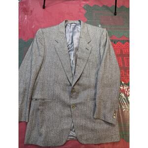 Ermenegildo Zegna Sport Coat 42R 52EU Wool Cashmere Herringbone Made In Italy